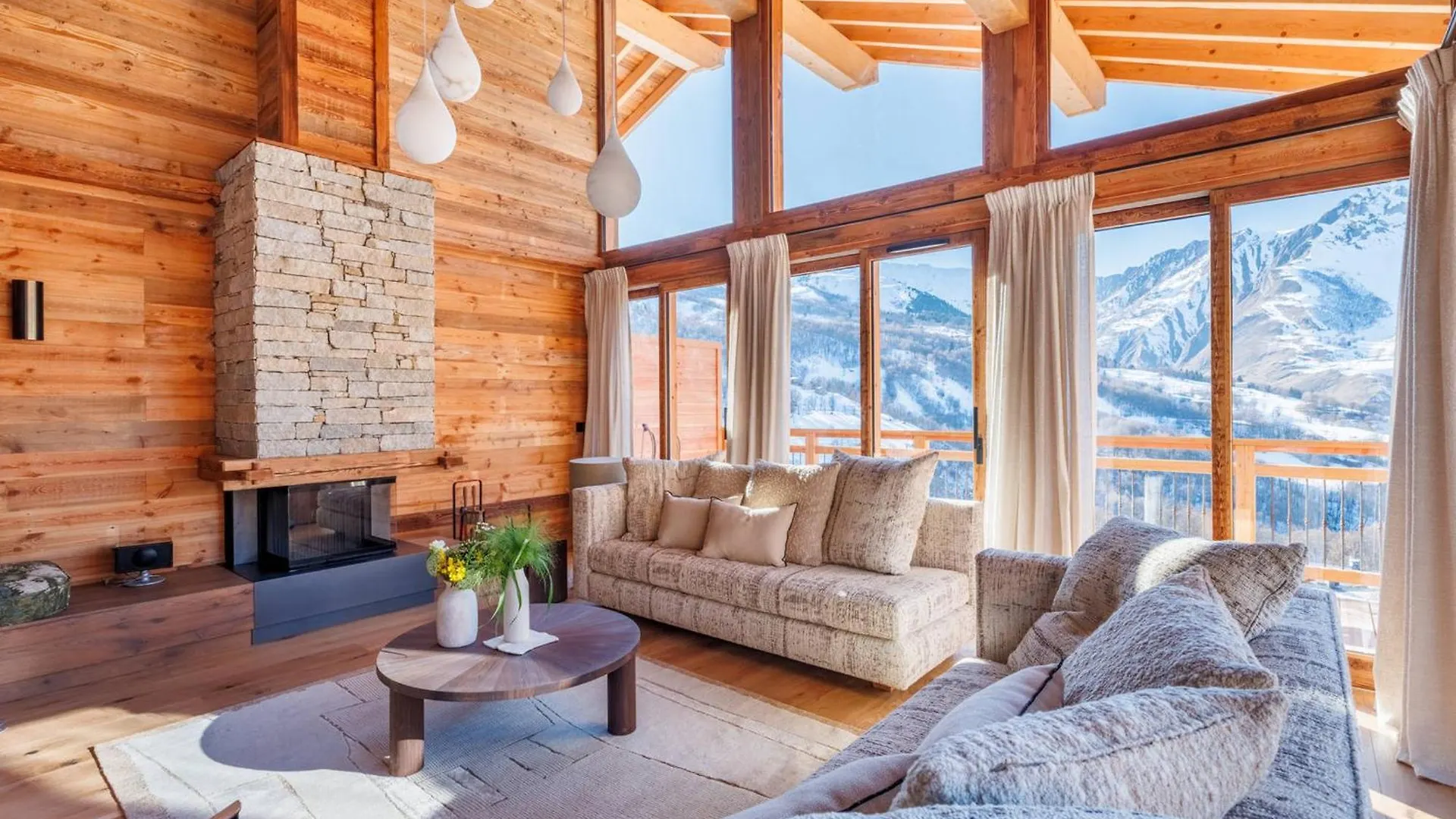 Chalet De Luxe A Saint Martin De Belleville - Acces Piste - Sauna - Cinema - Parking Inclus - Fr-1-344-1166
